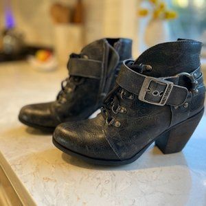 Chunky Heel Rebel Style Ankle Boot